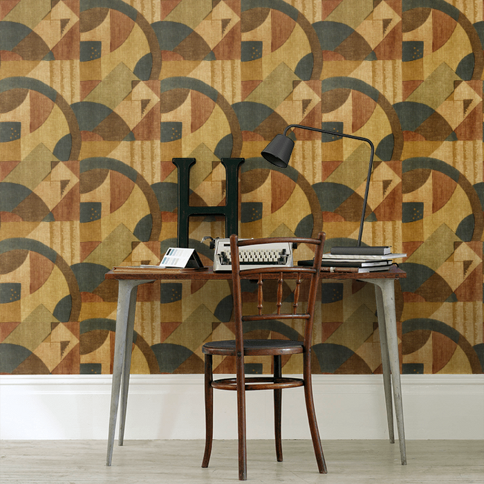 Zoffany Wallpaper - Rhombi - Abstract 1928 - Antique Copper
