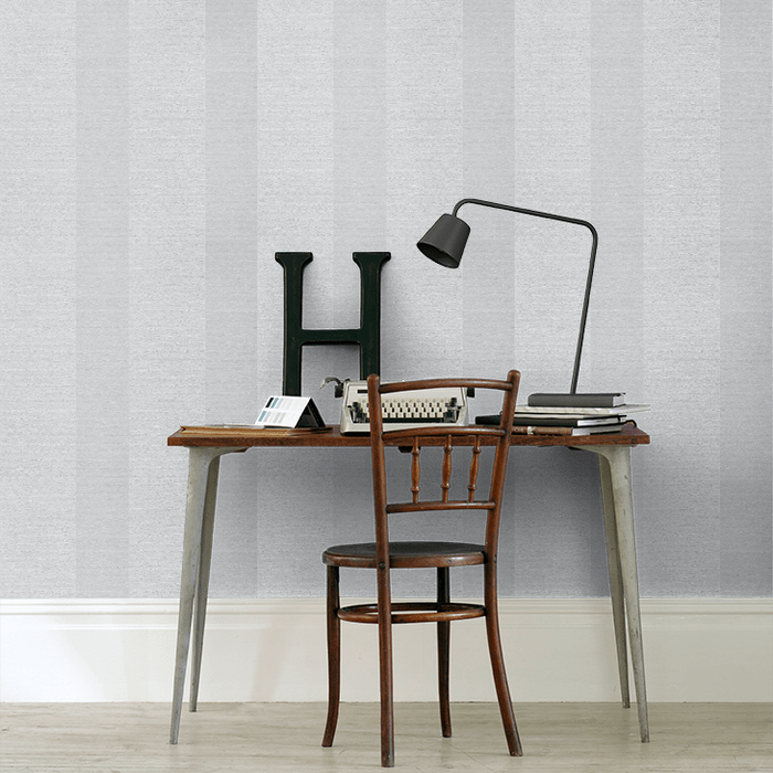 Zoffany Wallpaper - Folio - Ormonde Stripe - Quartz Grey
