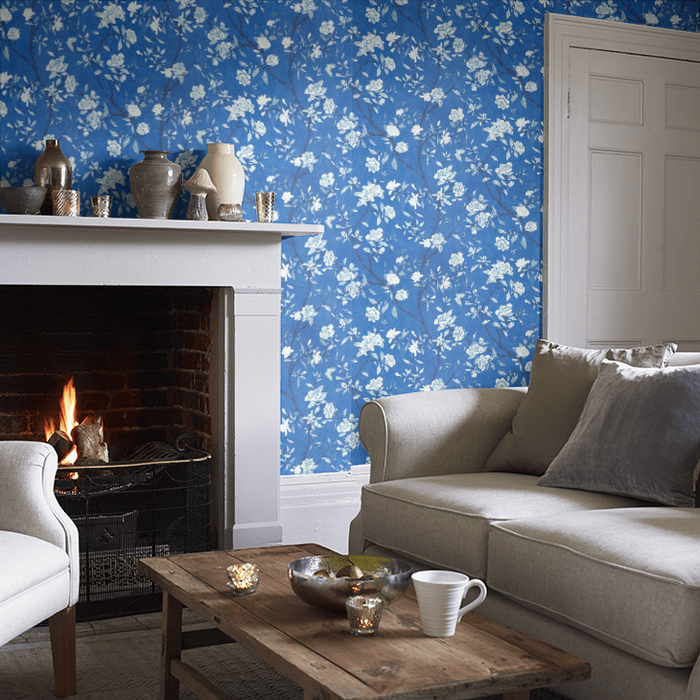 Zoffany Wallpaper - Cotswold Manor - Nostell Priory - Lazuli