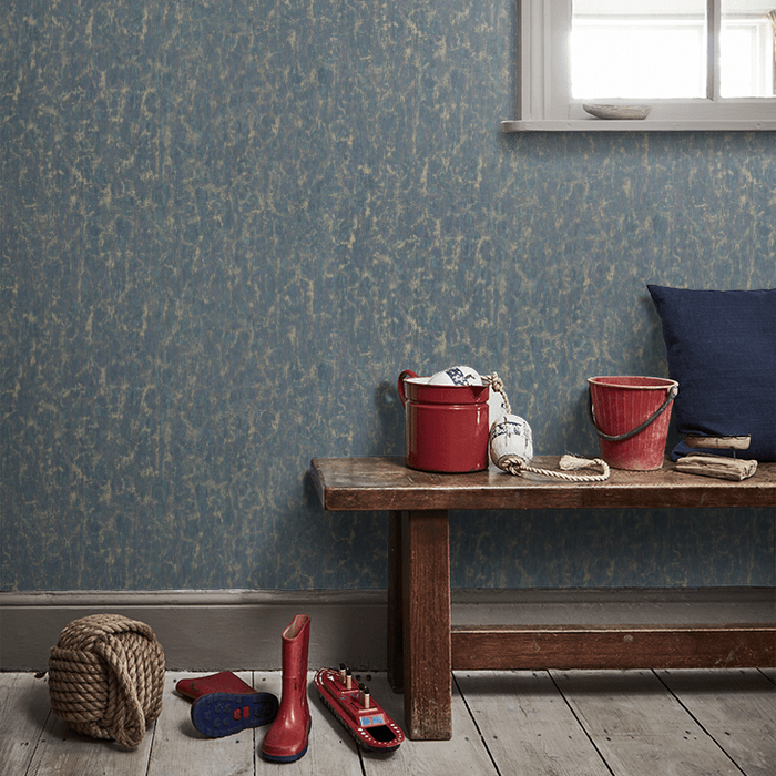 Zoffany Wallpaper - Kensington Walk- Moresque Glaze - Indigo
