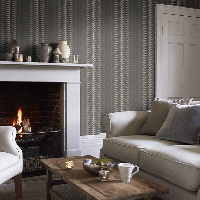 Clarke & Clarke Fusion Wallpaper Collection - Fragment - Charcoal