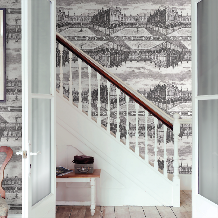 Zoffany Wallpaper - Palladio Volume I - Royal Exchange - Snow / Architects White