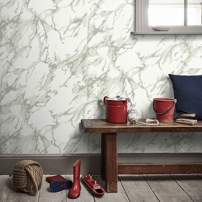 Zoffany Wallpaper - Cotswold Manor - French Marble - Empire Grey/ Perfect