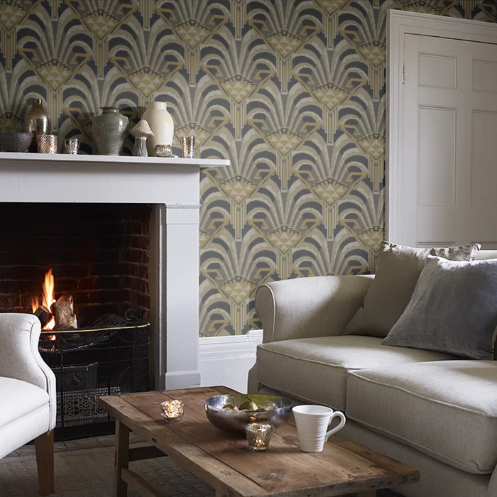 Zoffany Wallpaper - The Muse - Conway - Antique Bronze