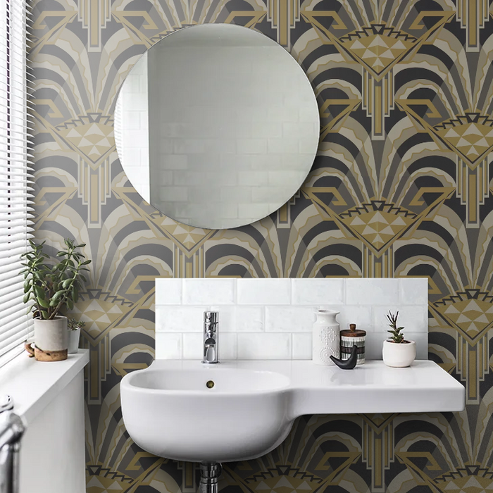 Zoffany Wallpaper - The Muse - Conway - Antique Bronze