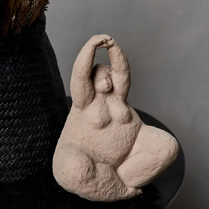 Vera Female Sculpture, Aged Cream, Ceramic