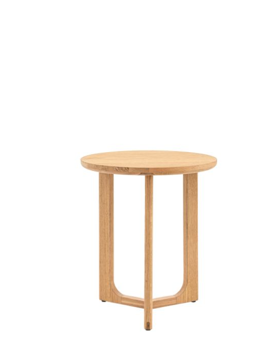 Worthington Side Table, Round Top, Natural Oak