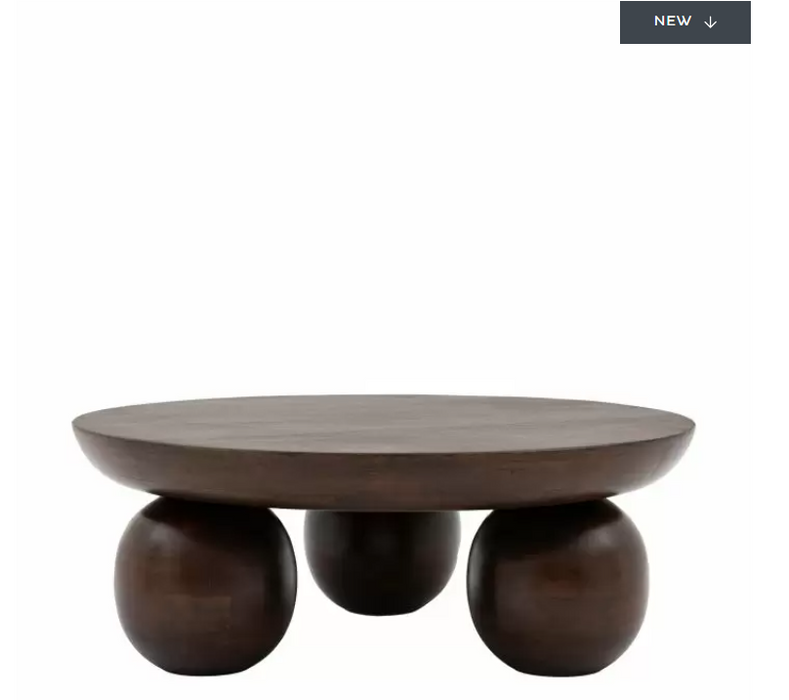 Sculpt Coffee Table, Mango Wood, Round Top, Due back In 09/06/2024