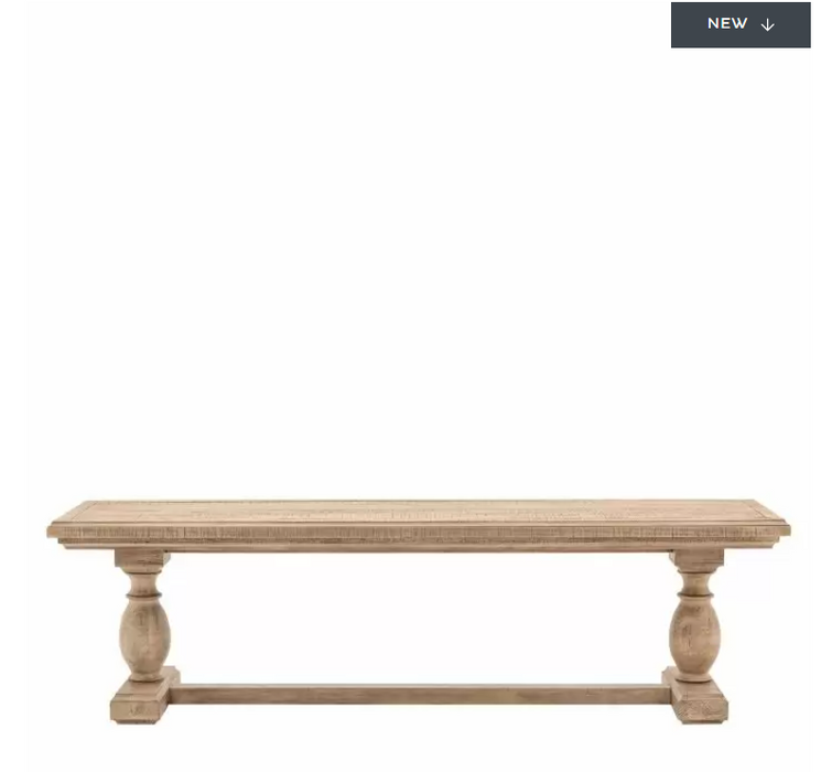 Derby Dining Bench, Natural Pine