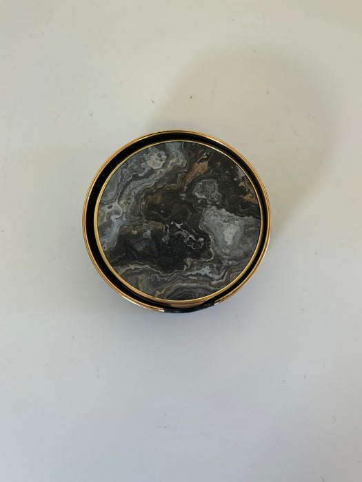 Black & Gold Marble Effect Coasters - set of 4