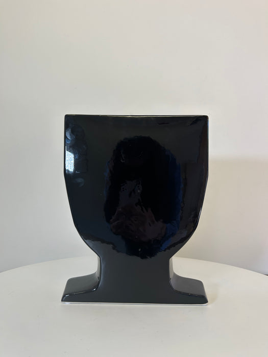 Home Decor Face Vase, Black, Ceramic