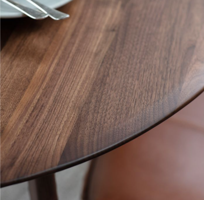 Naples Dining Table, Solid Walnut, Round
