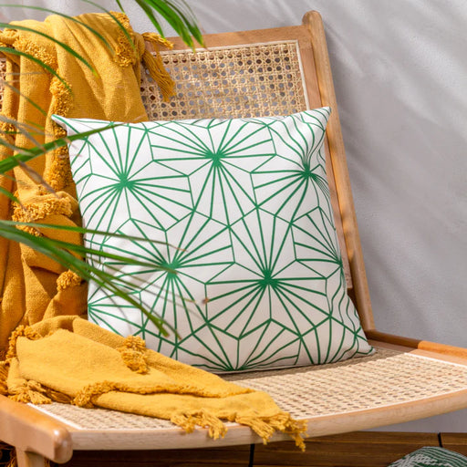 Waterproof Outdoor Cushion, Hexa Design, Green