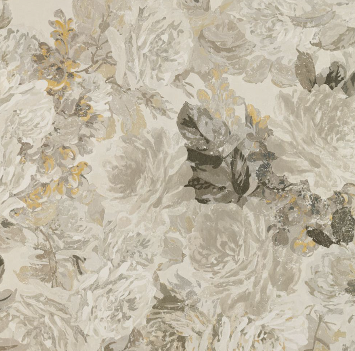 Zoffany Wallpaper - Darnley - Rose Absolute - Linen / Gold