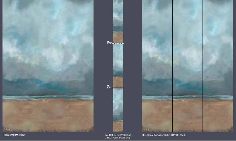 Zoffany Wallpaper - Kempshott - Holkham Bay Daybreak - panels A + B + C - Daybreak
