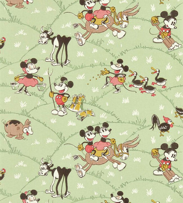Mickey At the Farm Wallpaper by Sanderson