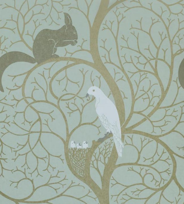 Squirrel & Dove Wallpaper by Sanderson