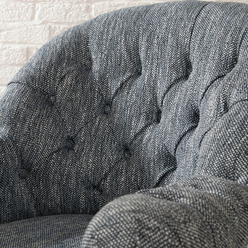 Liberty Armchairs, Grey Linen, Oak, Upholstered Occasional 