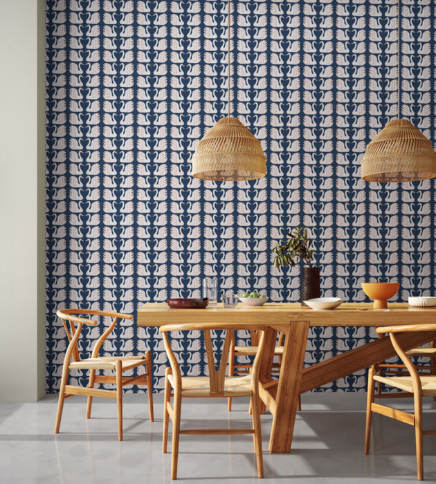 Swim Swam Swan by Scion Wallpaper - 2 Colours Available