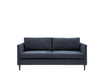 Charlesville 3 Seater Sofa, Charcoal Grey Fabric, Tapered Arms, Wooden Legs