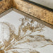 Kent Mirrored Floral Tray, Gold, Glass, Square