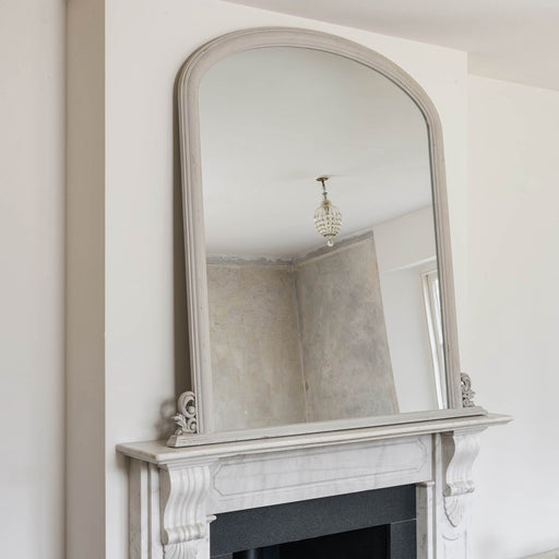 Langham Wall Mirror, Natural Paulownia Wood, Overmantle Mirror