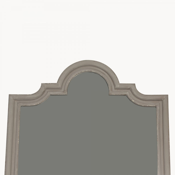 Langham Wall Mirror, Grey Paulownia Wood, Large
