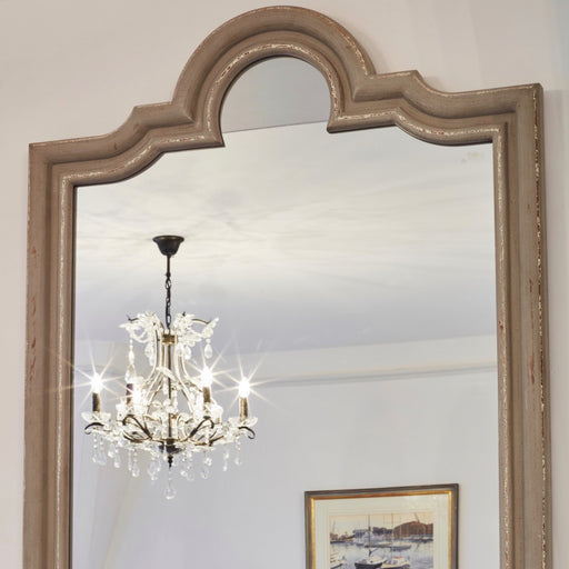 Langham Wall Mirror, Natural Paulownia Wood,  Portrait Mantle 