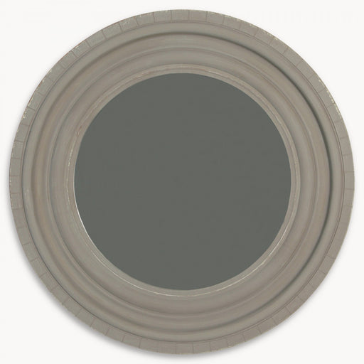 Langham Wall Mirror, Grey Paulownia Wood, Round 