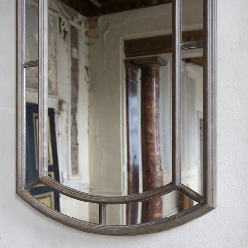Langham Wall Mirror, Natural Paulownia Wood, Rounded Panel