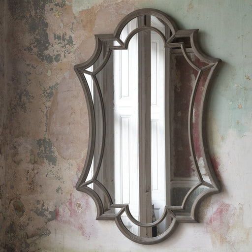 Langham Wall Mirror, Natural Polyurethane, Curved, Ornate 