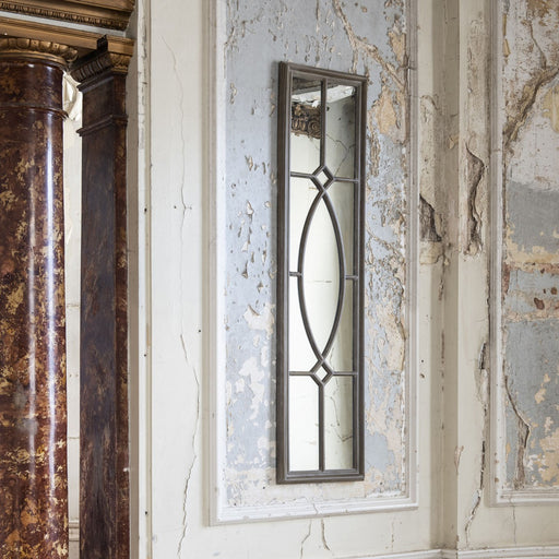 Langham Wall Mirror, Natural Paulownia Wood, Glass, Tall Panel 