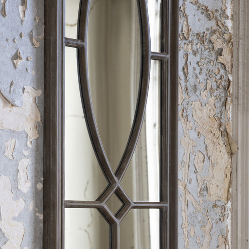 Langham Wall Mirror, Natural Paulownia Wood, Glass, Tall Panel 