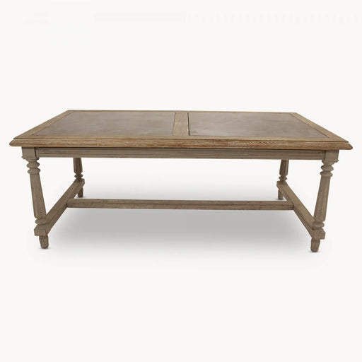 Hudson Dining Table, Oak, Double Stone Inlay, Rectangular