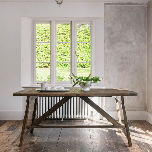 Hudson Dining Table, Reclaimed Elm, Natural, Rectangular