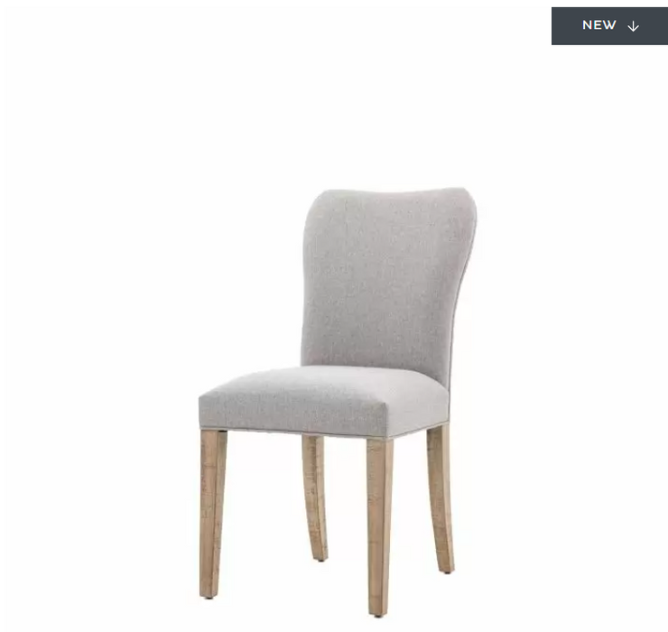 Houston Dining Chair In Light Grey Fabric & Pine Legs - Set of 2( Due back In  22/05/2024 )