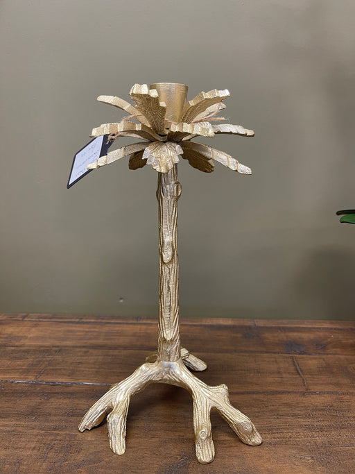 Champagne Palm Tree Candle Holder - Decor Interiors -  House & Home