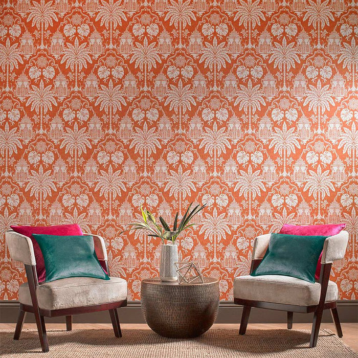 Graham & Brown Imperial Orange Wallpaper