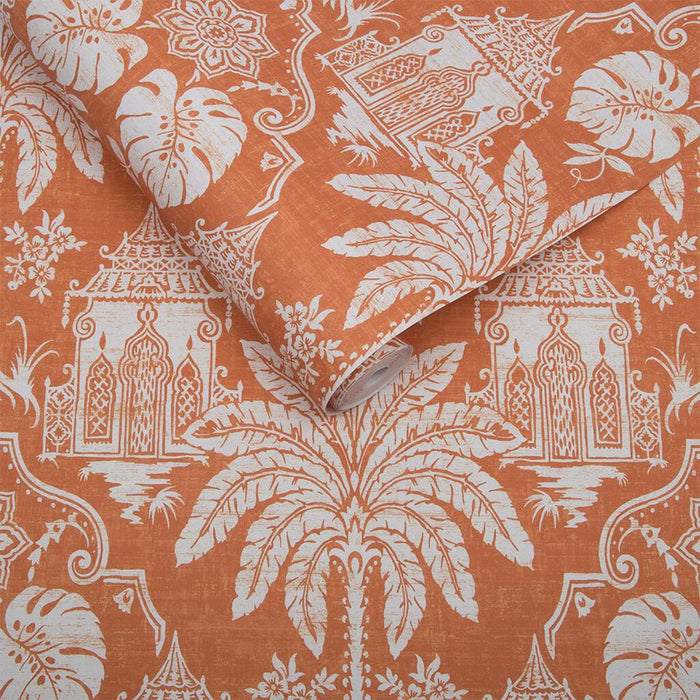 Graham & Brown Imperial Orange Wallpaper