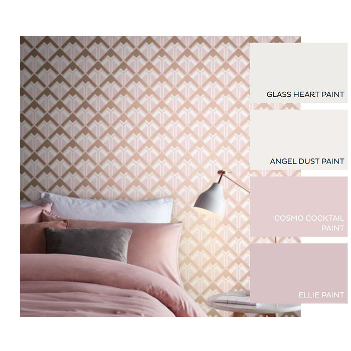 Graham & Brown Beau Pink & Rose Gold Wallpaper