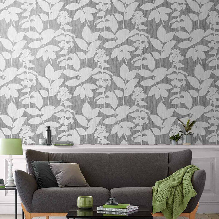 Graham & Brown Aspen Grey Wallpaper