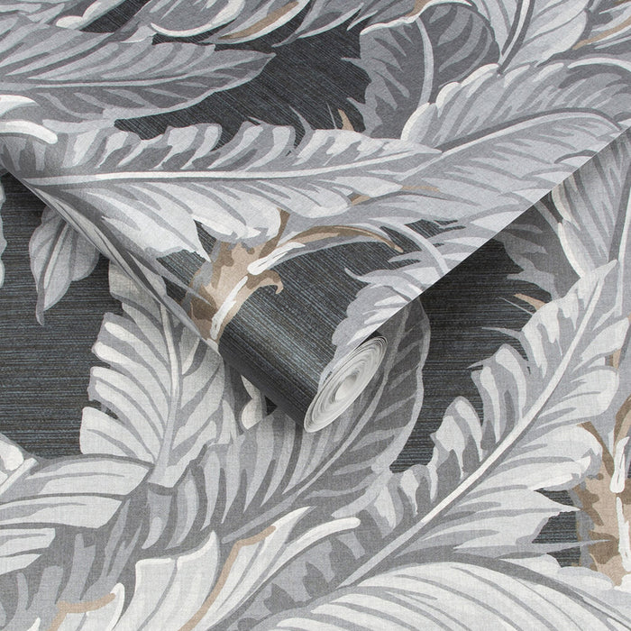 Graham & Brown Daintree Palm Sterling Wallpaper