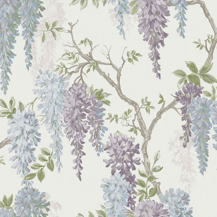 Laura Ashley Wisteria Garden Wallpaper - Pale Iris