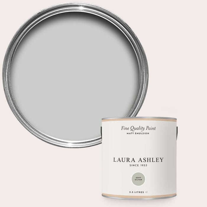 Laura Ashley Matt Emulsion Wall & Ceiling Paint - Soft Silver