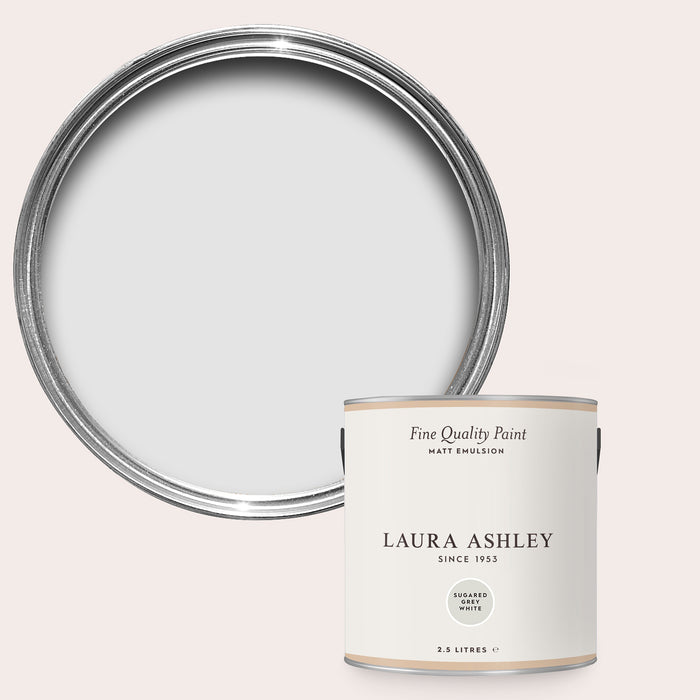 Laura Ashley Matt Emulsion Wall & Ceiling Paint - Sugared Grey White