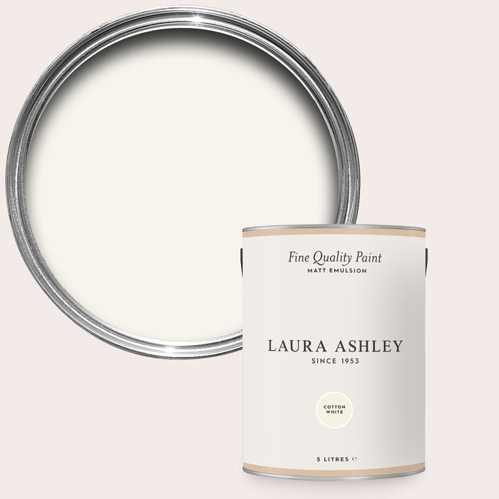 Laura Ashley Matt Emulsion Wall & Ceiling Paint - Cotton White