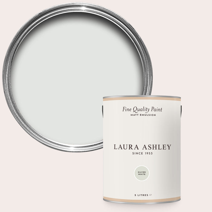 Laura Ashley Matt Emulsion Wall & Ceiling Paint - Silver White