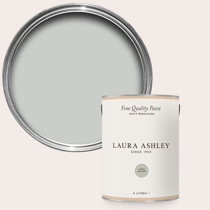 Laura Ashley Matt Emulsion Wall & Ceiling Paint - Soft Silver