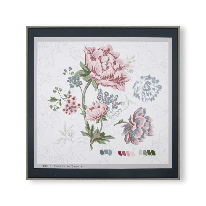 Laura Ashley Wall Art - Tapestry Floral Box Framed Canvas