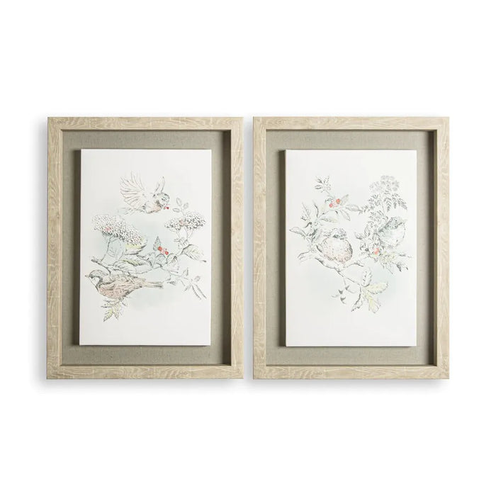 Laura Ashley Wall Art - Elderwood Framed Canvases -  Set Of 2